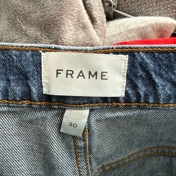 Frame Low Slung Barrel Jeans raw hem ankle length sz 30 - Picture 4 of 4